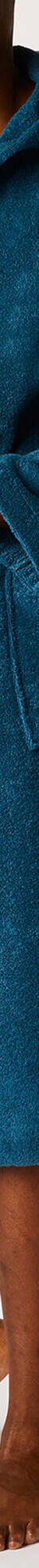 Peignoir mixte adulte col capuche éponge bouclette (bleu paon) Peignoir mixte adulte col capuche éponge bouclette (bleu paon)
